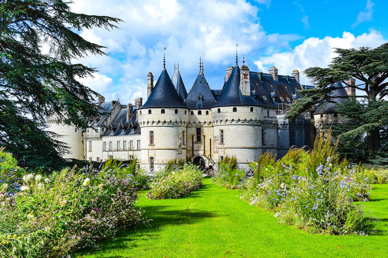 Explore the stunning gardens and majestic architecture of Château de Chaumont-sur-Loire, France.